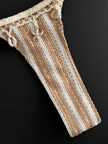 Swim Vcay 2 piezas/Set Bikini de mujer con bloques de color y rayas de moda, Verano 2026 - Multicolor - Ver 7