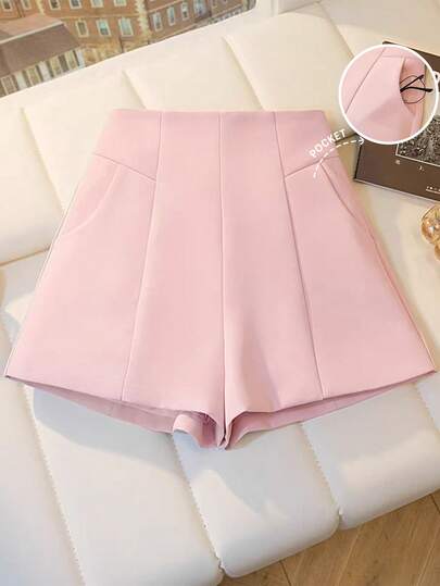 GlowEve Elegant Casual Pocket Design Women Shorts, Versatile For Daily Wear