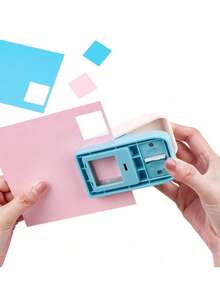 1 cái bấm lỗ bằng cần gạt, dụng cụ bấm lỗ vuông cầm tay nhỏ gọn, thích hợp cho thiệp thủ công, các dự án DIY, quà tặng, văn phòng phẩm, thiệp chúc mừng và các dự án nghệ thuật khác. - Nhiều màu - Xem 9