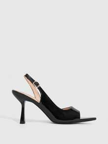 CUCCOO SZL Black Pointed Toe Elegant High Heel Pumps For Women - Black - View 2