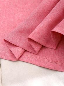 Elladie kids Gaun A-Line Pink untuk Anak Perempuan Remaja, Lengan Setengah Mengembang, Kerah Peter Pan, Kombinasi Warna, Hem Pendek Melebar - Berwarna merah muda - View 7