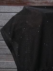 AXEPEAK Men's Fashionable Reflective Stripe Short Sleeve T-Shirt, Summer - Black - View 8