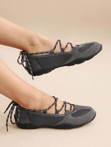 CUCCOO EASI Giày thể thao buộc dây thường ngày dành cho nữ, đa năng để mang hàng ngày - Xám - Xem 8