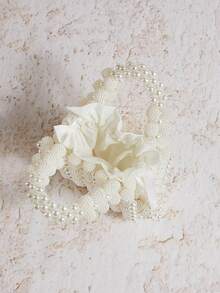 Enchnt Minimalist Luxury Niche Style Mini Pearl Handbag For Women, Elegant Pearl Bag - White - View 5