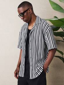 SUMWON Men Shirts - Black and White - View 4