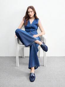 CUCCOO BIZCHIC New Summer Slip-On Loafers With Tassels, Casual Outdoor Sandals - Blue - View 2