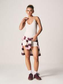 MISSGUIDED 罗纹棉质背心短裤睡衣套装，后背交叉设计，舒适睡衣家居服。 - 淺灰色 - 查看 3