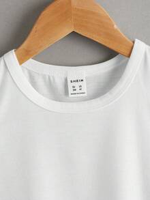 Young Boy Solid Tank Top - White - View 3