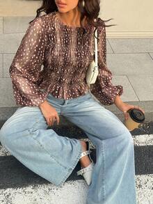 Aidyla 时尚休闲长袖女式衬衫 - 彩色 - 查看 7