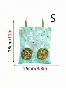 1 pieza Bolsa colgante para alimentar heno con gran capacidad, hecha de tela Oxford impermeable, adecuada para conejos y cobayas, apta para jaula de mascotas o colgar por separado - Multicolor - Ver 25