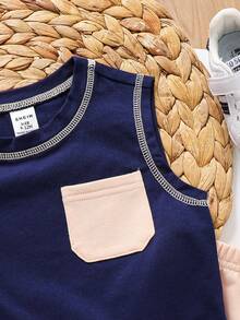 Baby Boys' Crew Neck Sleeveless Casual Outfit, Summer - Multicolor - View 6