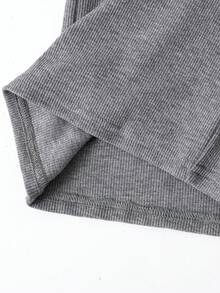 SHEIN 少女星形印花T恤和打底裤两件套，休闲日常时尚百搭 - 灰色 - 查看 8