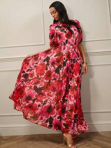 Lilora 女士优雅印花连衣裙 - 彩色 - 查看 7