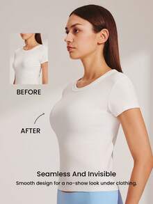 LUVLETTE 梦幻曲线支撑+侧支撑绿色钢圈聚拢T恤基础舒适隐形无缝必备绿色文胸 - 綠色 - 查看 7