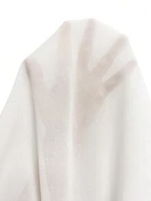 Franclia 女士休闲雪纺纽扣领白色衬衫，适合春夏穿着，纯色短袖女式衬衫，适合办公室、休闲和度假穿着。优雅女士衬衫，夏季女士衬衫，夏季度假上衣，春季女士春季毕业季，母亲节礼物，女士度假休闲衬衫，白色上衣，白色衬衫，薄纱衬衫，白色衬衫，优雅薄纱衬衫，透视衬衫，奶油色衬衫。 - 白色 - 查看 5
