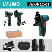 LYUWO微型角磨机，低噪音可充电锂电池角磨机，微型抛光机，电动切割机，单手操作，高功率，可切割金属钢材，抛光除锈，抛光木材。高效运行，配备免费配件。 - 複色 - 查看 10