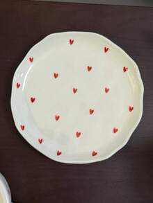 Bộ 4 đĩa sứ vẽ tay kiểu dáng tươi mới, đĩa đựng tráng miệng, đồ ăn nhẹ, kẹo cho tiệc tại nhà và trà chiều. - Nhiều màu - Xem 4