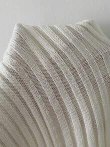 Sunnyshic Women's White Cardigan, Summer Fashionable Minimalist Ribbed Trim Sleeve Cropped Camisole Outerwear - White - View 3