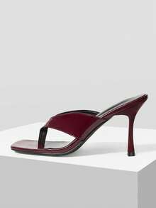 Mnmlis Women Gladiator Sandals Valentine's Day - Burgundy - View 2