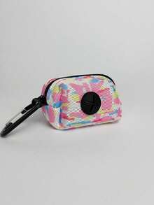 1Pc Pet Walking Printed Trash Bag Dispenser, Fashion Dog Poop Clean-Up Bags, Leash Clip On Waste Bag Holder - Multicolor - View 10