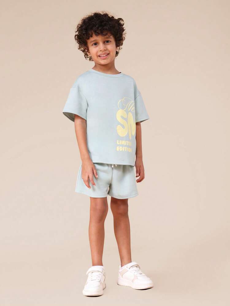 Oversized Crew Neck Tee And Shorts Set