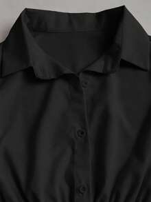 Sweetra Women's Retro Sexy Bodysuit, Fitted Slimming Elegant High-End Comfortable Versatile Fashionable White Bodysuit - Black - View 4