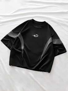 AXEPEAK Áo thun nam cỡ lớn cổ tròn tay ngắn phối màu, kiểu dáng thường ngày, thích hợp cho mùa hè. - Nhiều màu - Xem 3