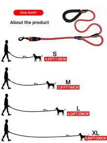 Double-Handled Explosion-Proof Traction Rope. High-Quality Dog Leash With Soft Grip – , Suitable For Training, Walks, And Outdoor Activities. Perfect For Camping And Backyard Play With Pets Of Various Sizes. Long Dog Training Traction Rope, Nylon Reflective Traction Rope, Long Leash For Pets. Double-Handled, Suitable For Small/Medium/Large Dogs. - Multicolor - View 3