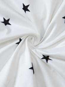 3pcs/Set Newborn Infant Romper Cute Cartoon Giraffe Zebra Striped Star Print Long Sleeve Footie Pajamas Baby Boys Girls Sleepwear Set - Multicolor - View 5