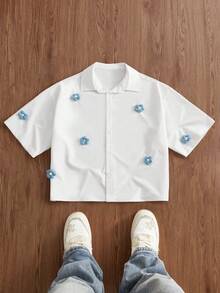 Manfinity Unisex Men's Casual Shirt, And Fashionable Design - White - View 1