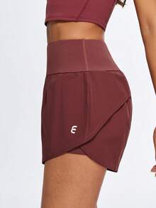 Eassivo Eassivo Women's Casual Fitness Sports Skirt Pants With Pockets, Yoga Pants, Running - Burgundy - View 4