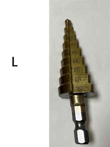 3 Stück/Set Titan beschichtete Hochgeschwindigkeitsstahl Stufenbohrer Set, Pagoden-Bohrer für Holz und hocheffizientes Metall - langanhaltend, glatter Fase, keine Grate, nicht leicht zu rosten, einfache Montage, erhöhte Effizienz - Verschiedenfarbig - Übersicht 14