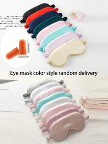 1/2/3/4/5/10/15片遮光睡眠眼罩仿丝冰感舒适缓解疲劳午休休息睡眠开学用品 - 草綠色 - 查看 32