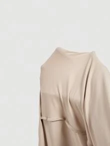 SHEIN MOD 大码女装三穿休闲纯色修身上衣，适合夏季穿着，可作高领连衣裙、露肩连衣裙、美感连衣裙、节日装、乡村风服装、海滩度假装、下午茶会装、端庄优雅装、舞会礼服、可爱连衣裙，春夏皆宜。 - 杏色 - 查看 15