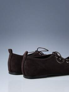 CUCCOO GRLICON 女士系带平底鞋 - 鏽棕色 - 查看 4