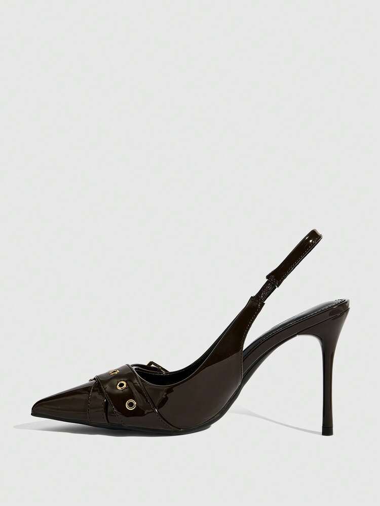 CUCCOO SZL حذاء كعب نسائية - قهوة بني - مشاهدة 5