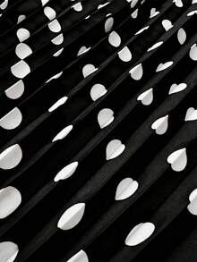 Maweii Plus Size Women Elegant Romantic Delicate French Polka Dot Wedding Guest V-Neck Chiffon Ruffle Puff Sleeve Cinched Waist Pleated Flowing Maxi Dress Black Polka Dot Dress Polkadot Dress Modest Dress Black And White Polkadot Dress Long Sleeve Polka Dot Dress Black And White Polka Dot Dress Polka Dot Maxi Dress - Black and White - View 6