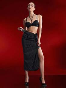 EmpressEnvy Women's Solid Color Hollow Out Design Comfortable Bra - Black - View 4