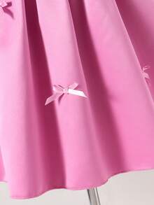 Vestido elegante, digno, generoso y de moda para niñas - Morado - Ver 5