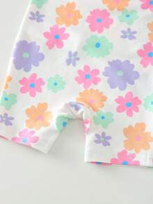 Cozy Pixies 女婴碎花连体短裤，百搭舒适 - 彩色 - 查看 7