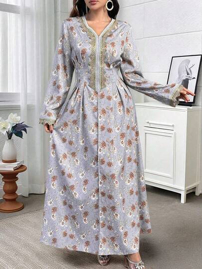 Al Najma New Waist-Cinching Elegant & Romantic Arabian Dresses, Versatile For Everyday Wear