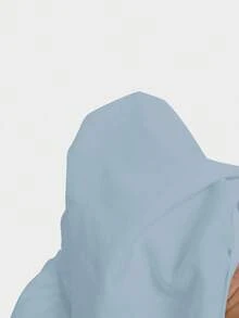 Aloruh 女士优雅百搭纯色白色短袖褶裥长袖衬衫，适合通勤、日常穿着、春夏穿着 - 淺藍色 - 查看 10