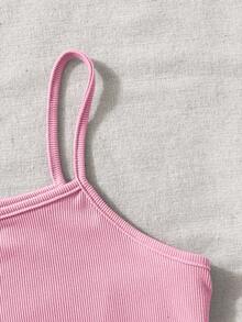 SHEIN Genkimix Kids 3pcs Classic Simple Comfortable Versatile Camisole Set For Tween Girls - Multicolor - View 5