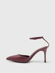CUCCOO BIZCHIC Women's Pointed Toe Backless High Heel Pumps, Sexy For Spring And Autumn - Burgundy - View 10