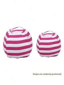 1 paquete Bolsa de almacenamiento de juguetes de peluche a rayas, funda de silla de gran capacidad con diseño de asa, material de poliéster de alta calidad, organizador de edredón con cremallera multifuncional, bolsa de almacenamiento de juguetes de peluche, bolsa de sofá a rayas, bolsa de viaje con cremallera y gran capacidad para edredones, bolsa de almacenamiento multifuncional de lona para juguetes, edredones y artículos de viaje esenciales, caja de almacenamiento para el hogar - Multicolor - Ver 23
