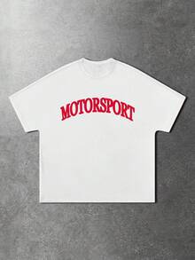 ROMWE MEN Street Life Áo thun nam tay ngắn dáng rộng in họa tiết, thời trang và đa năng cho mùa hè. - trắng - Xem 2