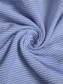 Zelara 大码休闲百搭刺绣无袖衬衫背心嘉年华套装沙滩休闲情人节工作服女装夏季蓝色两件套女装短款套装女士短款套装学院风女装夏季上衣 - 藍色 - 查看 9