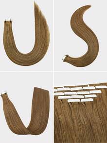 20pcs Tape In Hair Extensions Dark Brown #30 Color 18-26Inch Tape In Hair Extensions Human Hair 50g Remy Human Hair Extensions Tape In Hair Tape Ins Hair Extensions - S30 - View 6