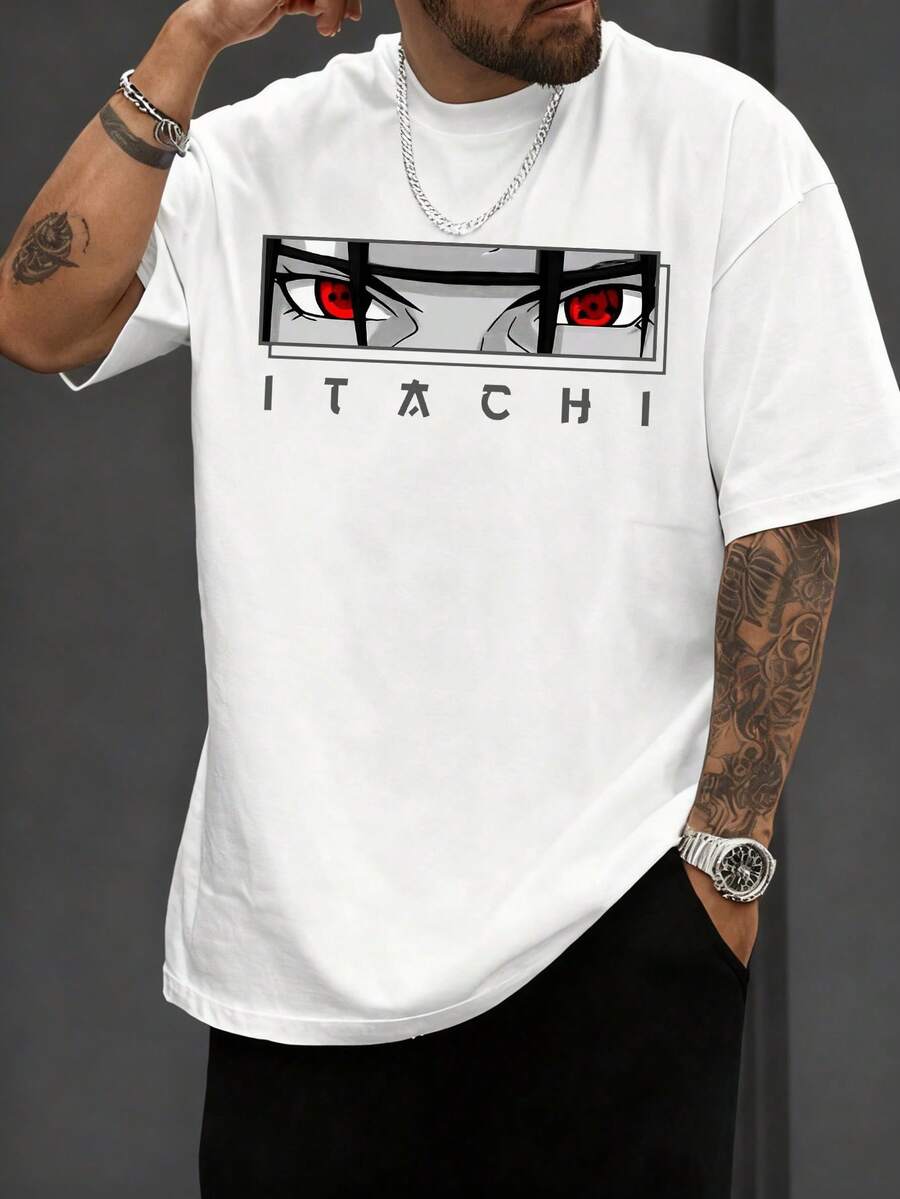 A men's round neck casual short top, elegant and casual, suitable for daily outings, Christmas, regular length, essential for travel - Blanco - Ver 1