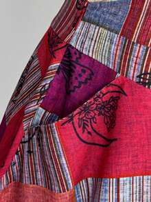 Sunspun Plus Size Women's Bohemian Multi-Color Suspender Dress - Multicolor - View 7